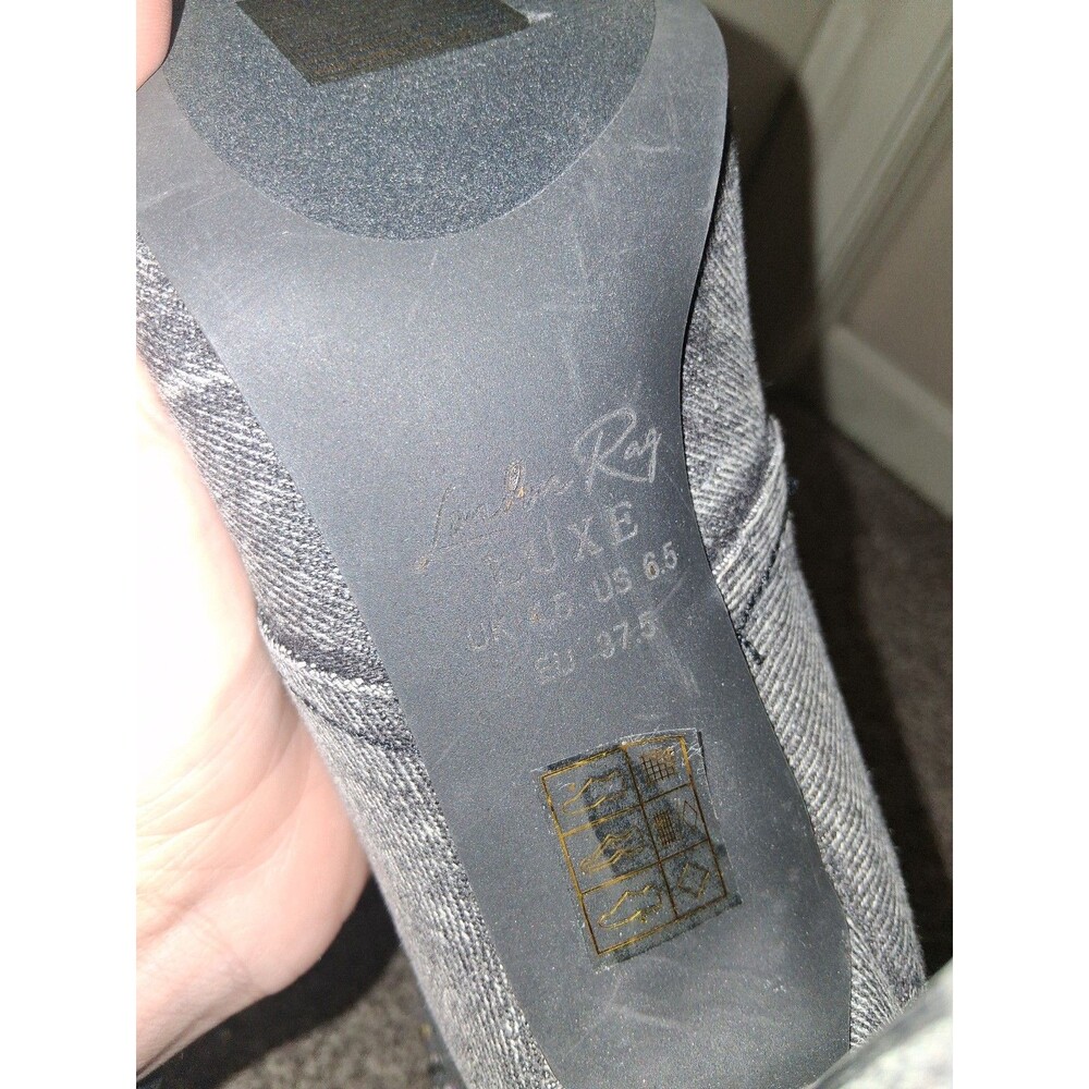 NEW! Women's London Rag Cornik Multi-Color Stone Black Denim Boots, Size 6.5 - Picture 12 of 12